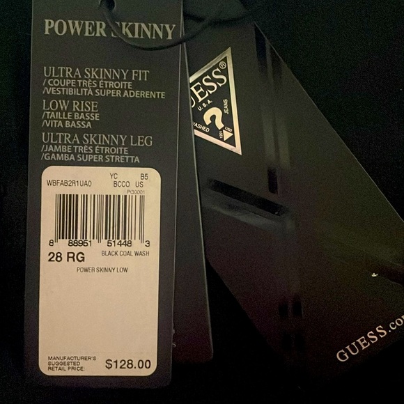 GUESS POWER SKINNY LOW RISE COATED 28 - Picture 5 of 5